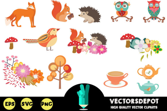 Autumn Fun Clipart: Graphics for Creative Selling