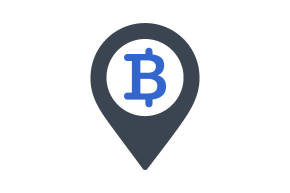 Bitcoin Location Icon Graphics and Icons