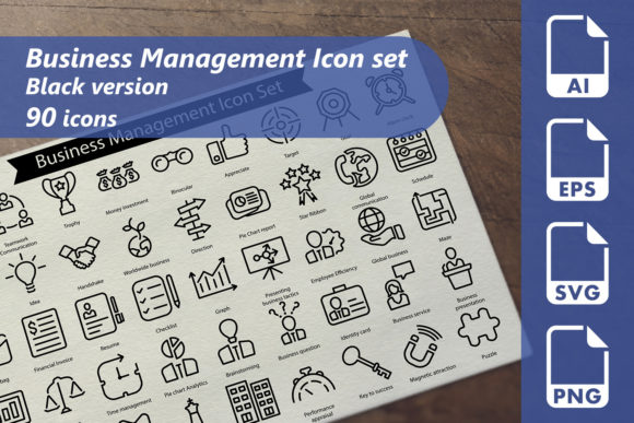 Business Management Line Graphics and Icons
