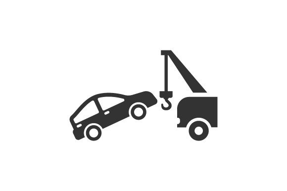 Car Towing Icon: Graphics and Icons for Local Business