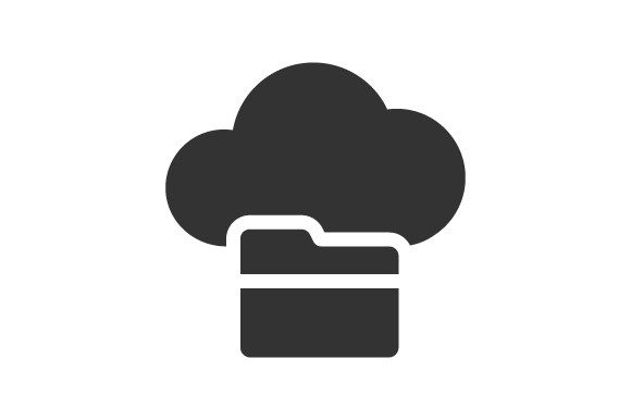 Cloud Folder Icon Graphics and Icons
