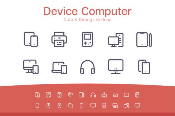 Device Computer Line Icon Graphics