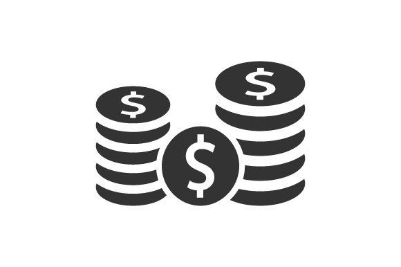 Dollar Coins Icon: Graphics & Icons for Local Business