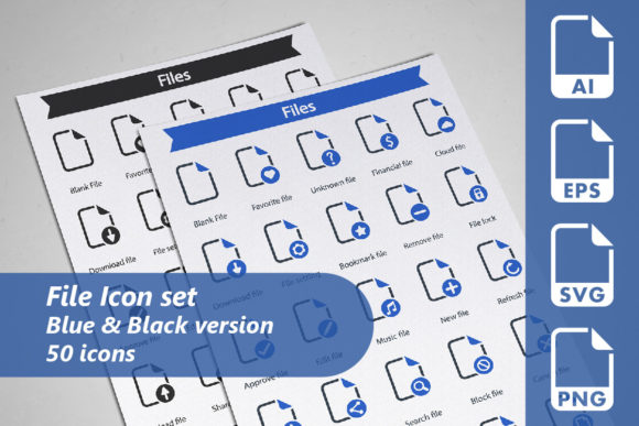 File Icon Set for Graphic Design