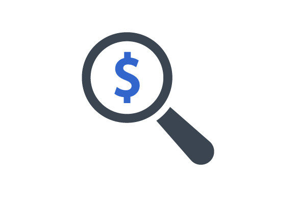 Looking for Money Icon: Graphics and Icons