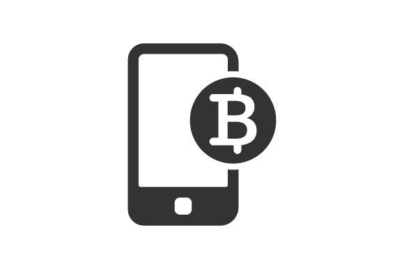 Mobile Bitcoin Icon Graphics and Icons