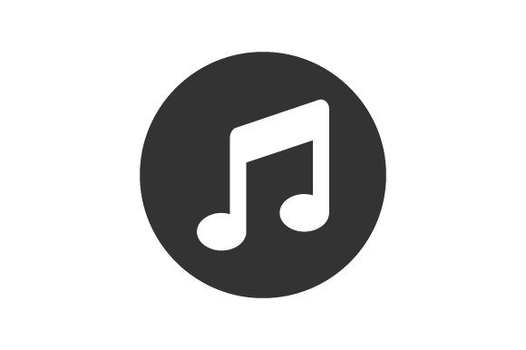 Music, Track Icon for Graphics and Icons